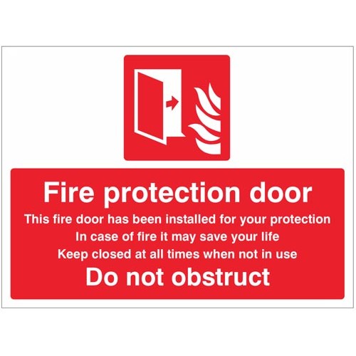 Fire Protection Door Do Not Obstruct