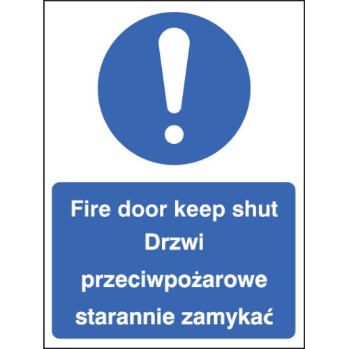 Fire Door Keep Shut (English / Polish)