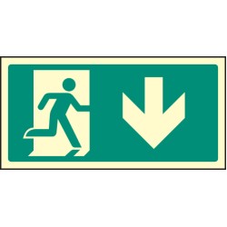 Intermediate Fire Exit Marker - Arrow Down
