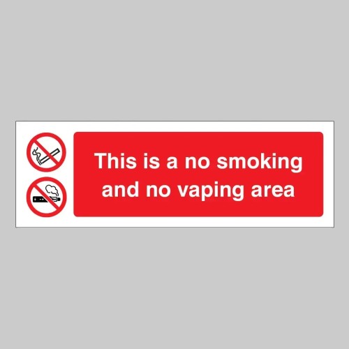 This is a No Smoking and No Vaping Area This is a No Smoking and No Vaping Area