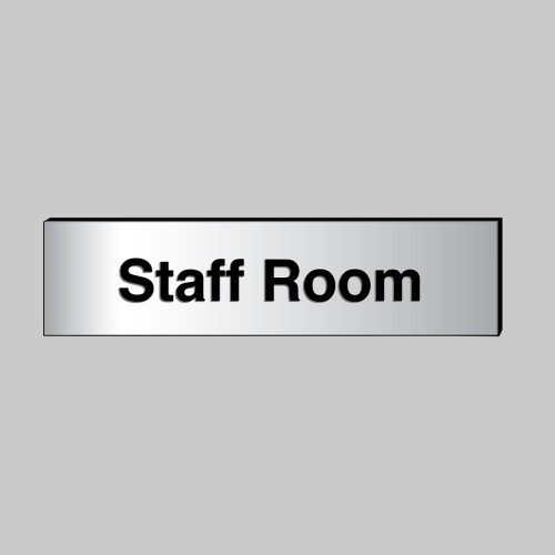 Staff Room - Engraved - Aluminium / Brass Effect