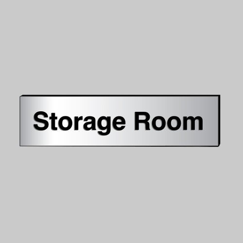 Storage Room - Engraved - Aluminium / Brass Effect